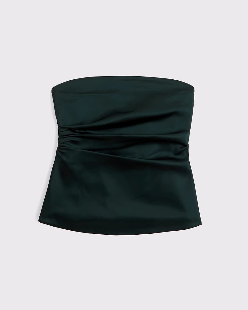 Long-Length Satin Tube Top