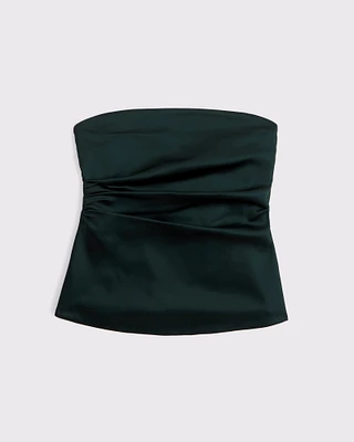 Long-Length Satin Tube Top