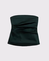 Long-Length Satin Tube Top