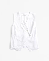 The A&F Mara Linen-Blend Asymmetrical Vest