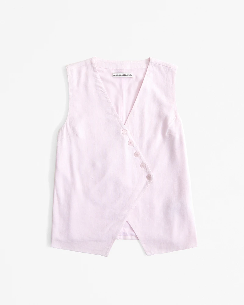 The A&F Mara Linen-Blend Asymmetrical Vest