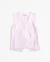 The A&F Mara Linen-Blend Asymmetrical Vest