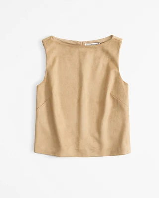 Vegan Suede Shell Top