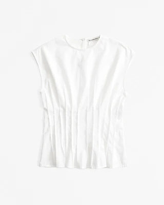 Poplin Pleated Top