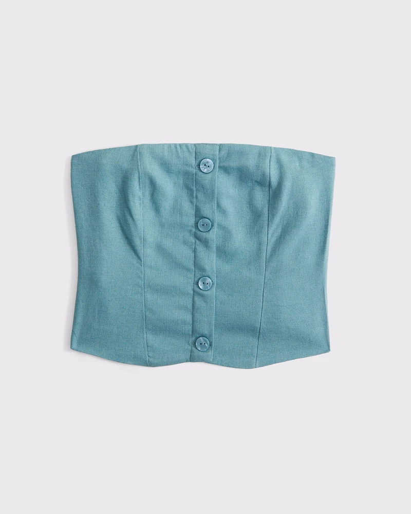 Strapless Cropped Vest Top