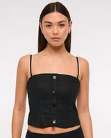 Strapless Cropped Vest Top