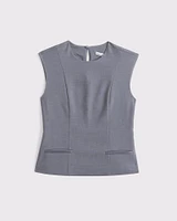 High-Neck Tailored Top