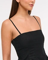 Strapless Peplum Tailored Tube Top