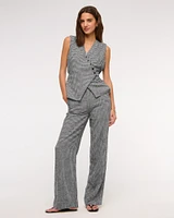 Asymmetrical Linen-Blend Vest