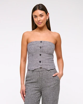 Strapless Cropped Vest Top