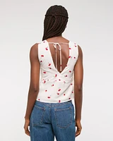 Tie-Back V-Neck Top