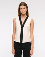 Linen-Blend Vest