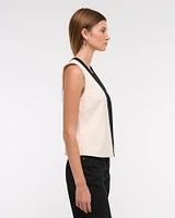 Linen-Blend Vest