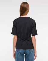 Short-Sleeve Tailored Vest Top