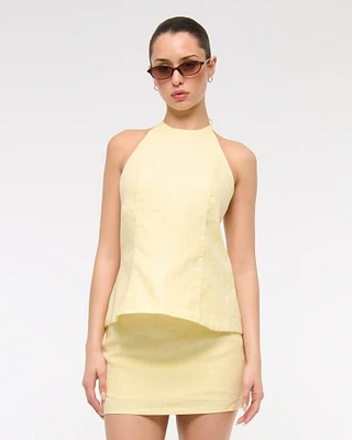 Premium Linen Halter Top