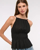Smocked Halter Top