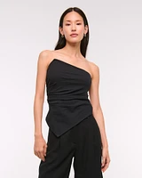 Asymmetrical Strapless Top