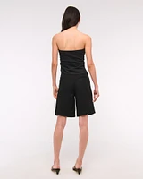 Asymmetrical Strapless Top