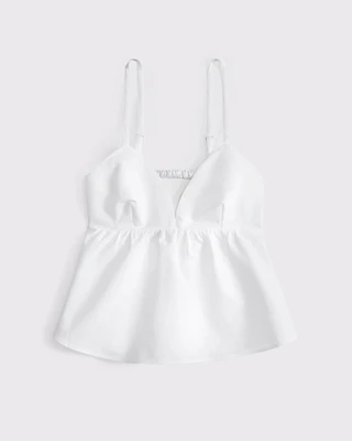 Poplin Peplum Top