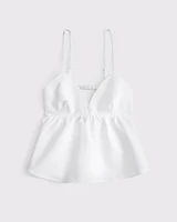 Poplin Peplum Top