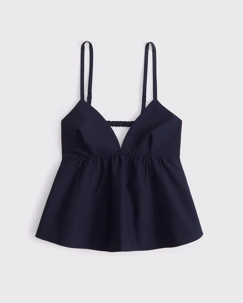 Poplin Peplum Top