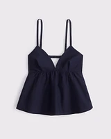 Poplin Peplum Top