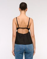 Poplin Peplum Top