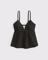 Poplin Peplum Top