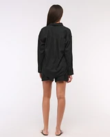 Oversized Linen-Blend Shirt