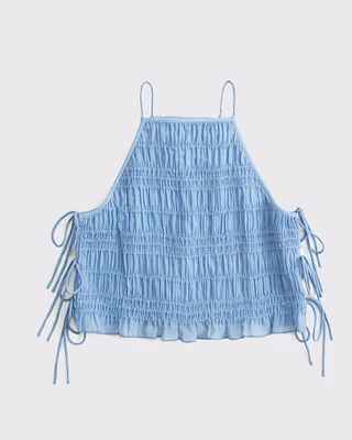 Apron Ruched Side-Tie Top