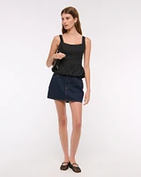 Poplin Bubble Hem Tank