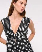 Plunge Tie-Front Top