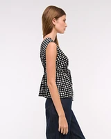 Plunge Tie-Front Top