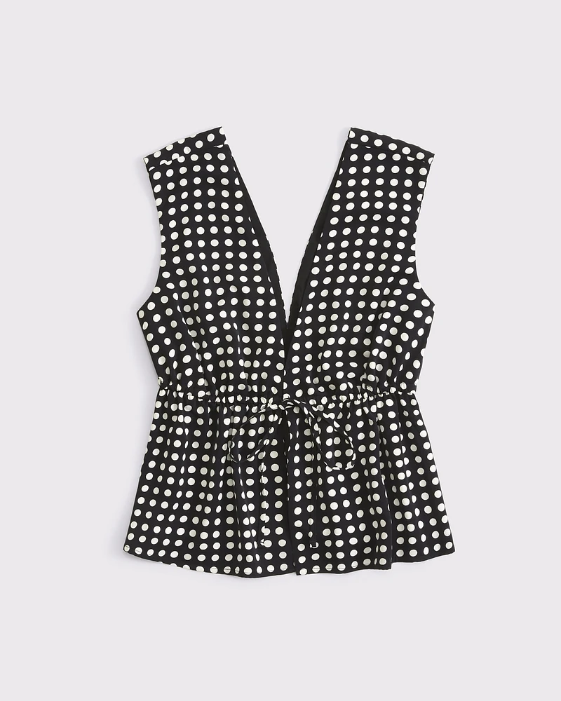 Plunge Tie-Front Top