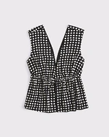 Plunge Tie-Front Top