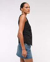 The A&F Mara Ruched Button-Through Vest