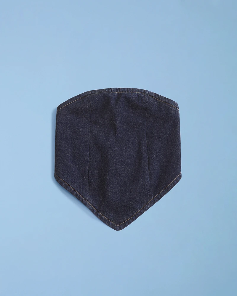 Pride Strapless Denim Scarf Top