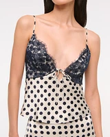 Lace and Satin V-Neck Cami