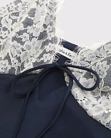 Lace and Satin V-Neck Cami