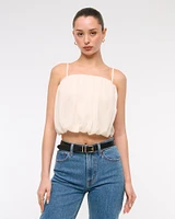 Sheer Bubble Hem Cami