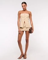 Strapless Button-Through Vest