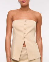 Strapless Button-Through Vest