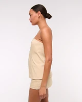 Strapless Button-Through Vest
