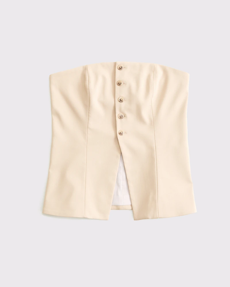 Strapless Button-Through Vest