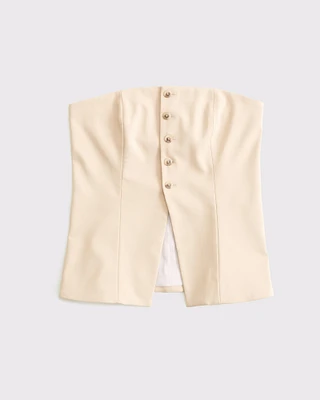 Strapless Button-Through Vest
