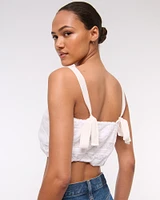 Cropped Lace Bubble Hem Cami