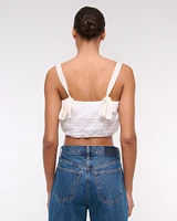 Cropped Lace Bubble Hem Cami