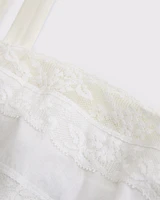 Cropped Lace Bubble Hem Cami