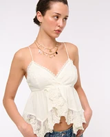 Babydoll Lace-Trim Cami