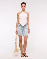 Linen-Blend Bandana Top